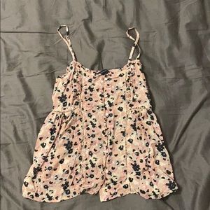 American Eagle pink floral tank top